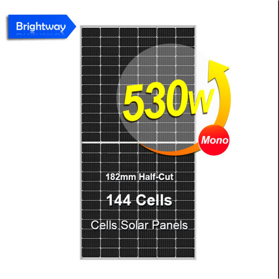 Mono 182mm Half-Cut Cells Solar Panels-144 Cells 530W