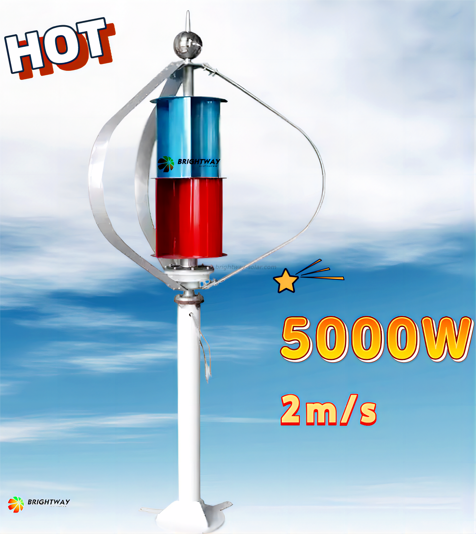  Brightway 5000w Maglev Turbine Wind Power Generator