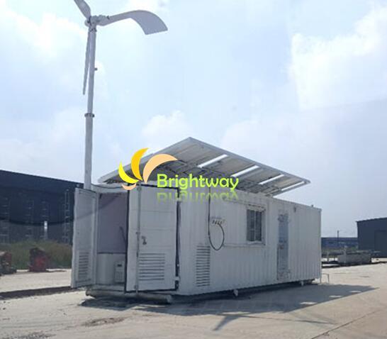 2kw/5kw Wind Solar Diesel Generation Hybrid Power System Potable Foldable House for Farm/Construction/Rural Area